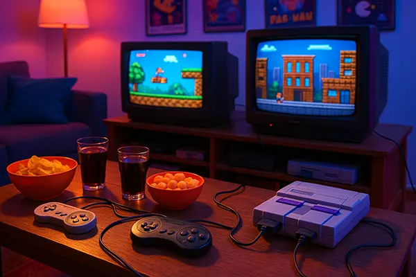 Esquina de juegos vintage