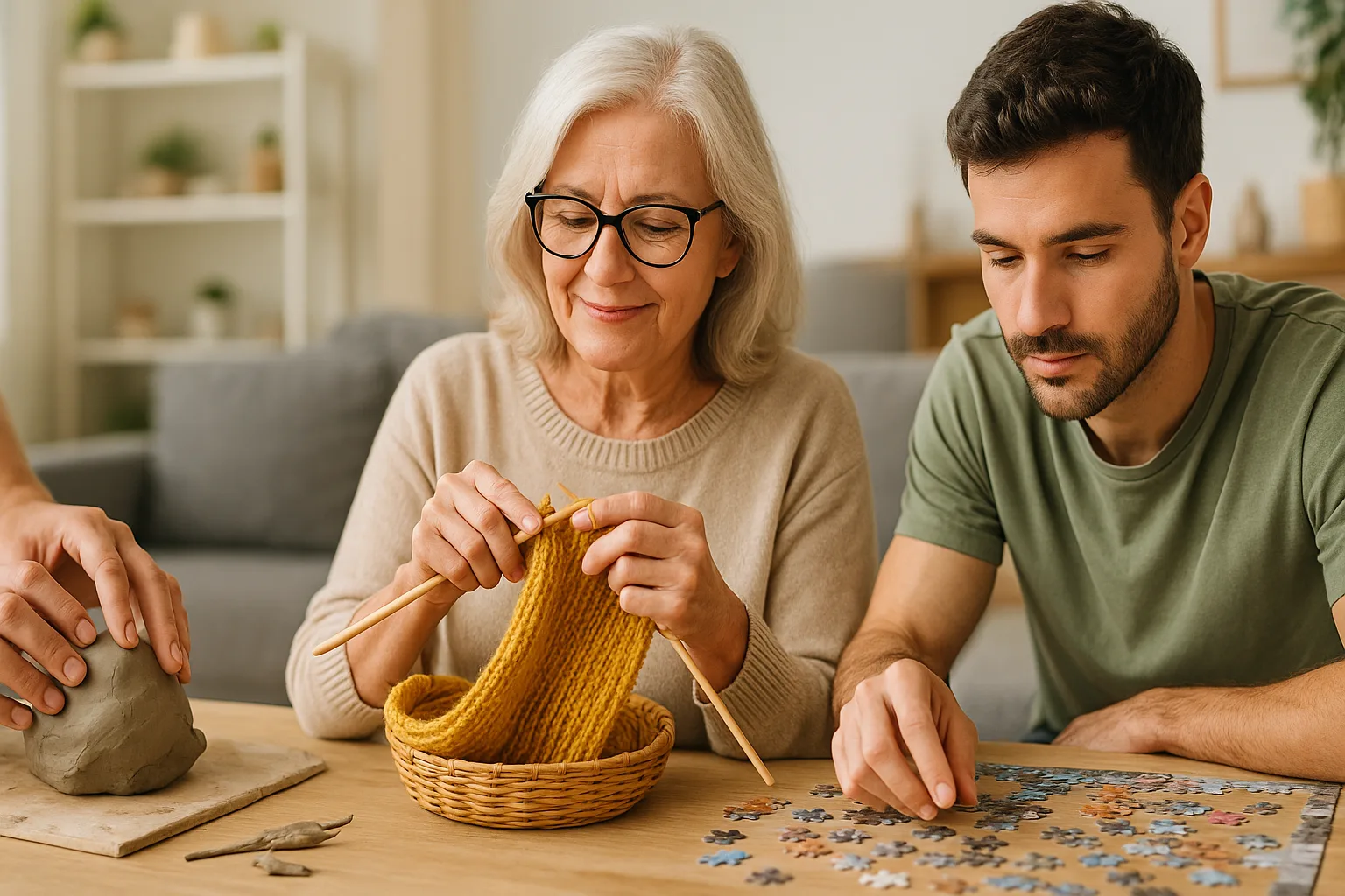 Puzzle table mental focus