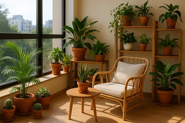 Flat plant arrangement