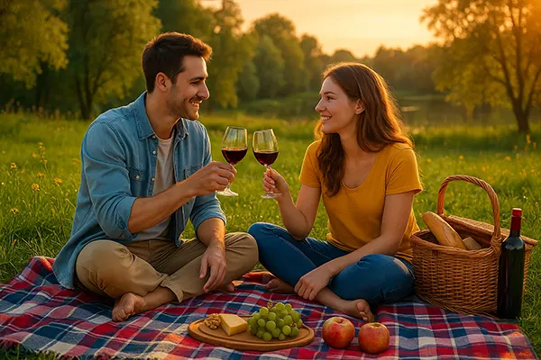 Outdoor picnic for two