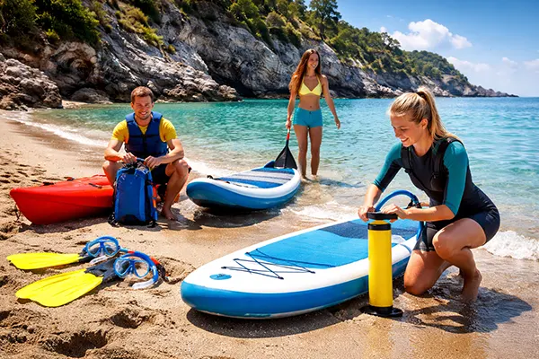 Máscara y aletas snorkel