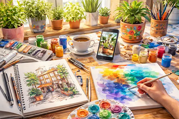 Tela pittura acrilica