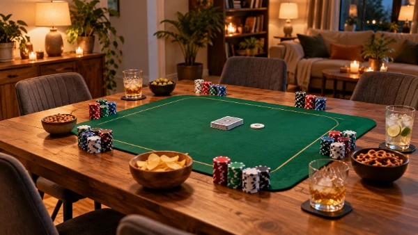 Pokertisch mit Freunden