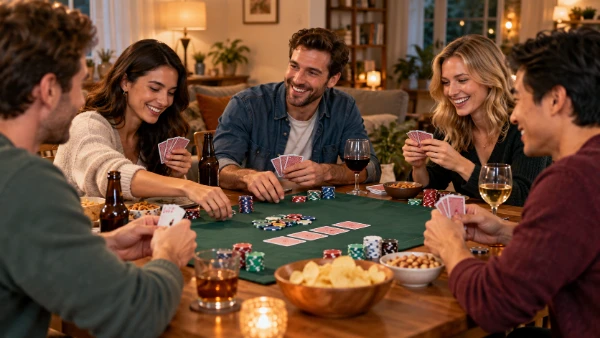Tavolo da poker con amici